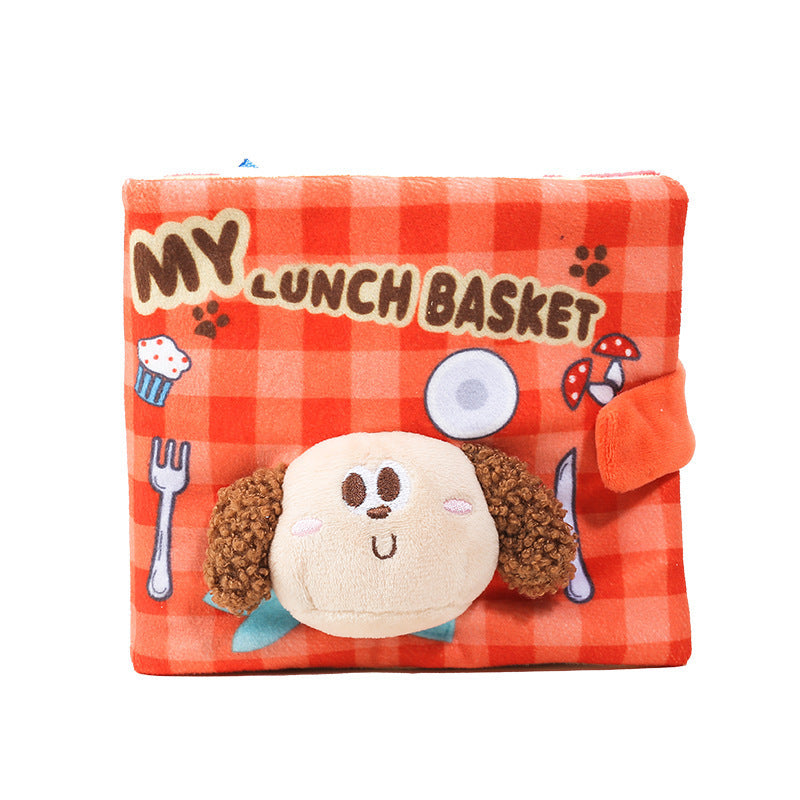 pawscube-Sniffing Food Sounding Toy Cute Book Toy Puppy Hidden Book Pet Toy